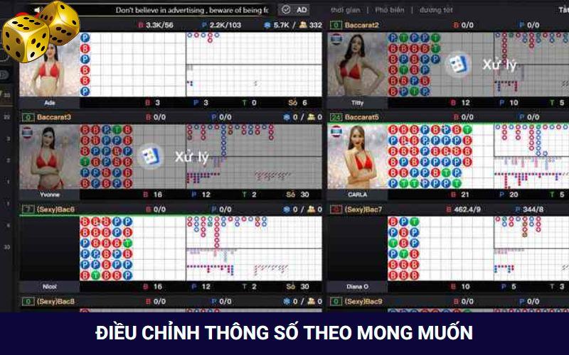 Điều chỉnh các thông số tool phù hợp
